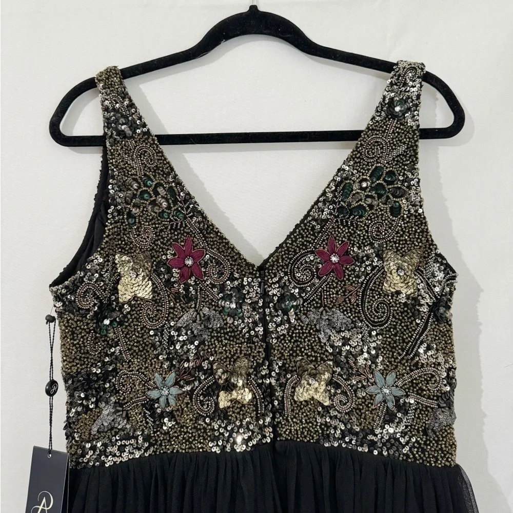 Adrianna Papell Short Sleeveless Cocktail Party Dress Size 12 - Picture 7 of 10